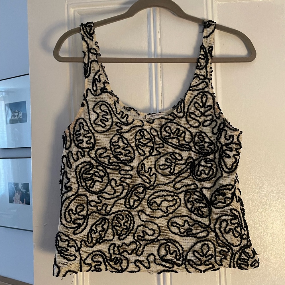 ZARA | Abstract Stitch Tank